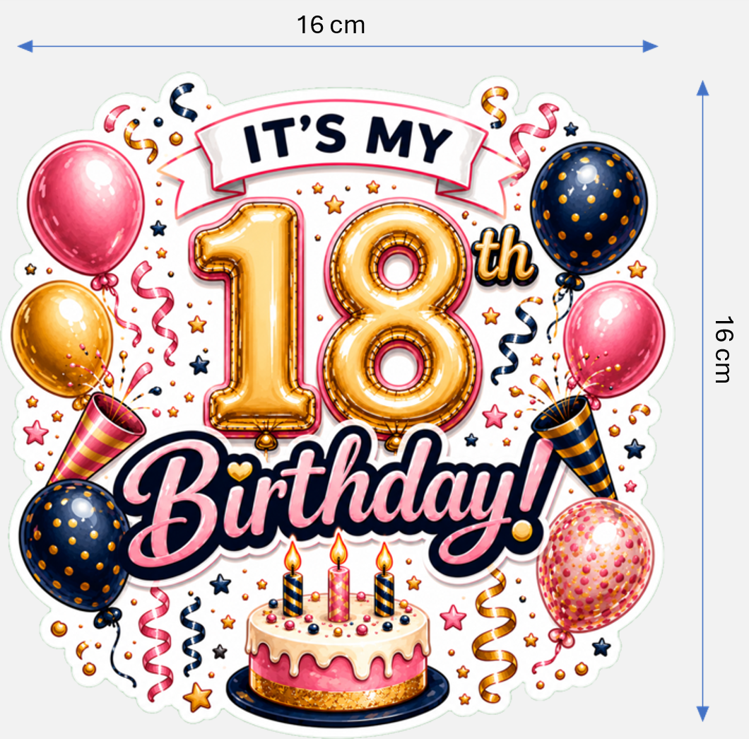 Birthday Magnetic Cruise Door Decorations - Set of 7 (Pink/Gold Collection) Special Birthdays