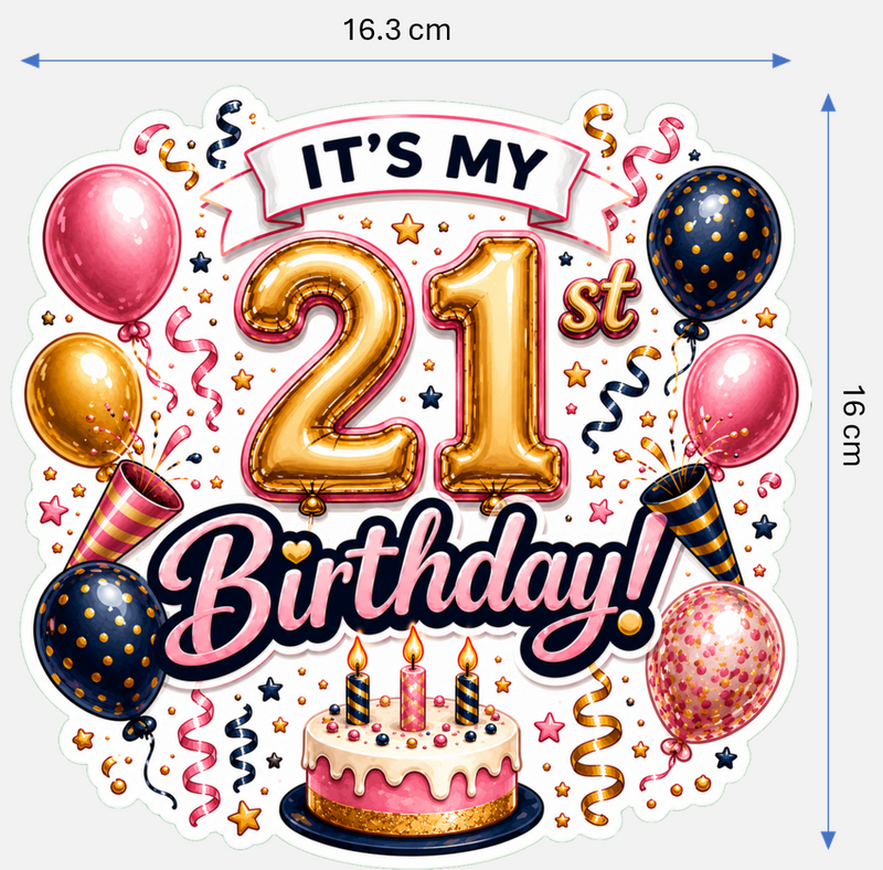 Birthday Magnetic Cruise Door Decorations - Set of 7 (Pink/Gold Collection) Special Birthdays