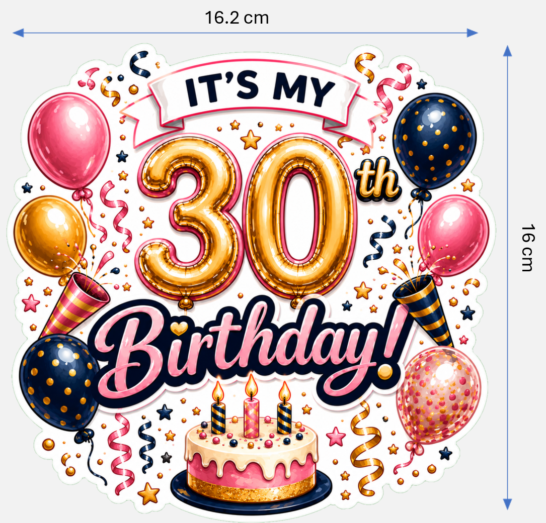 Birthday Magnetic Cruise Door Decorations - Set of 7 (Pink/Gold Collection) Special Birthdays
