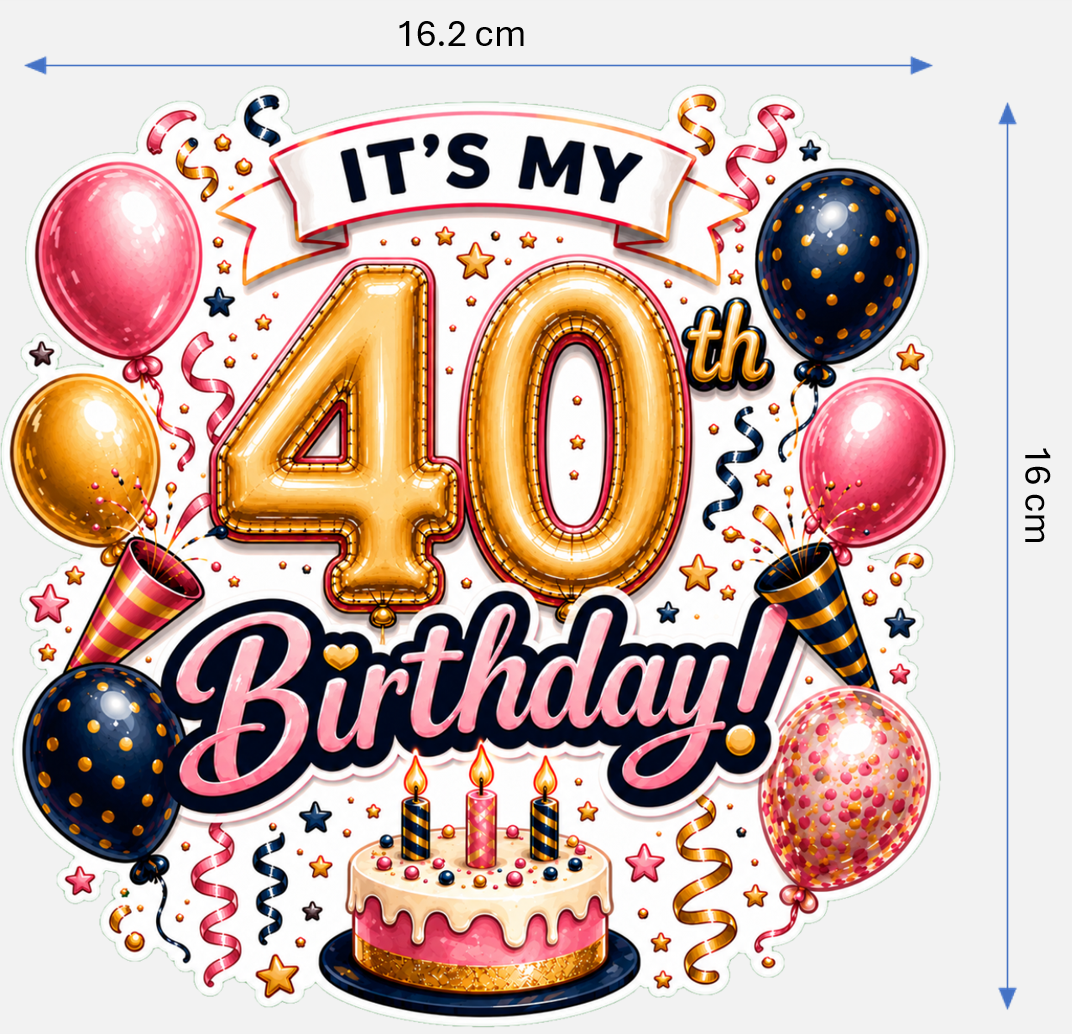 Birthday Magnetic Cruise Door Decorations - Set of 7 (Pink/Gold Collection) Special Birthdays