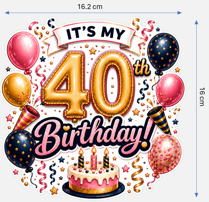 Birthday Magnetic Cruise Door Decorations - Set of 7 (Pink/Gold Collection) Special Birthdays