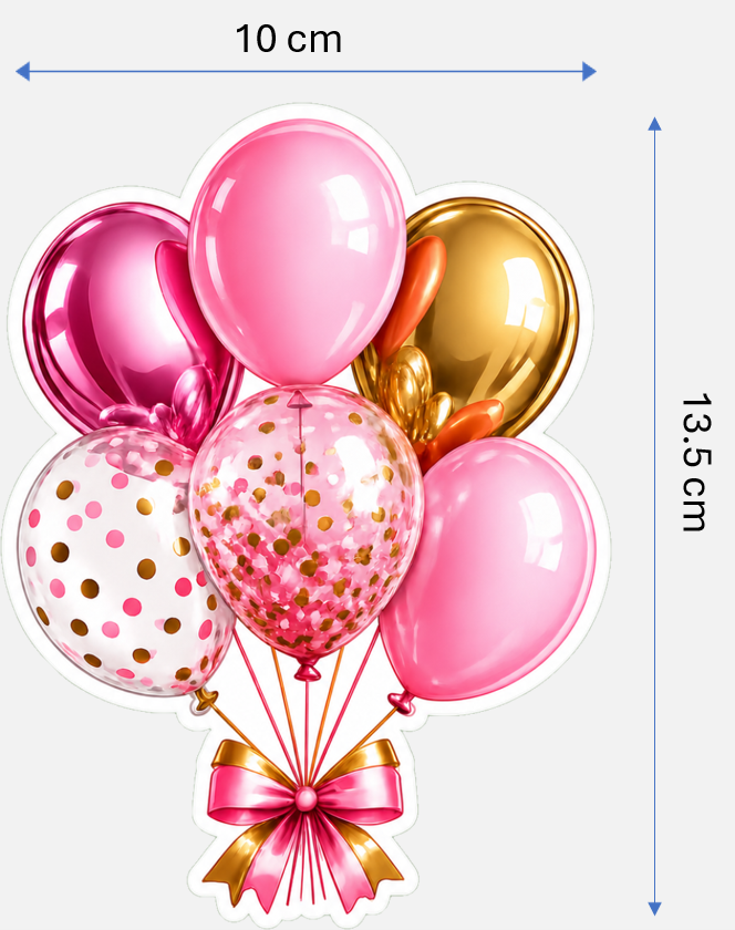 Birthday Magnetic Cruise Door Decorations - Set of 7 (Pink/Gold Collection) Special Birthdays