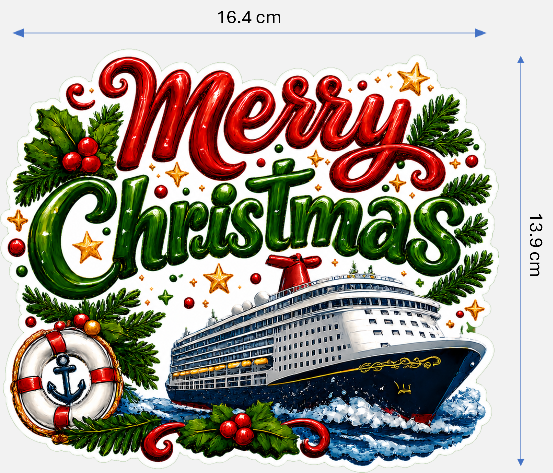 Christmas Magnetic Cruise Cabin Door Decorations - Set of 7