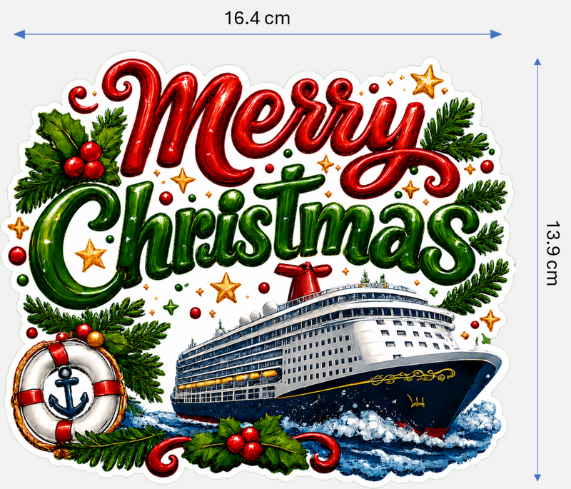 Christmas Magnetic Cruise Cabin Door Decorations - Set of 7