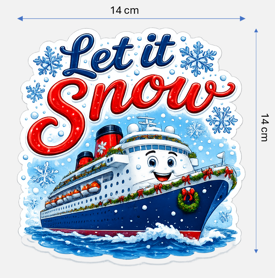 Christmas Magnetic Cruise Cabin Door Decorations - Set of 7