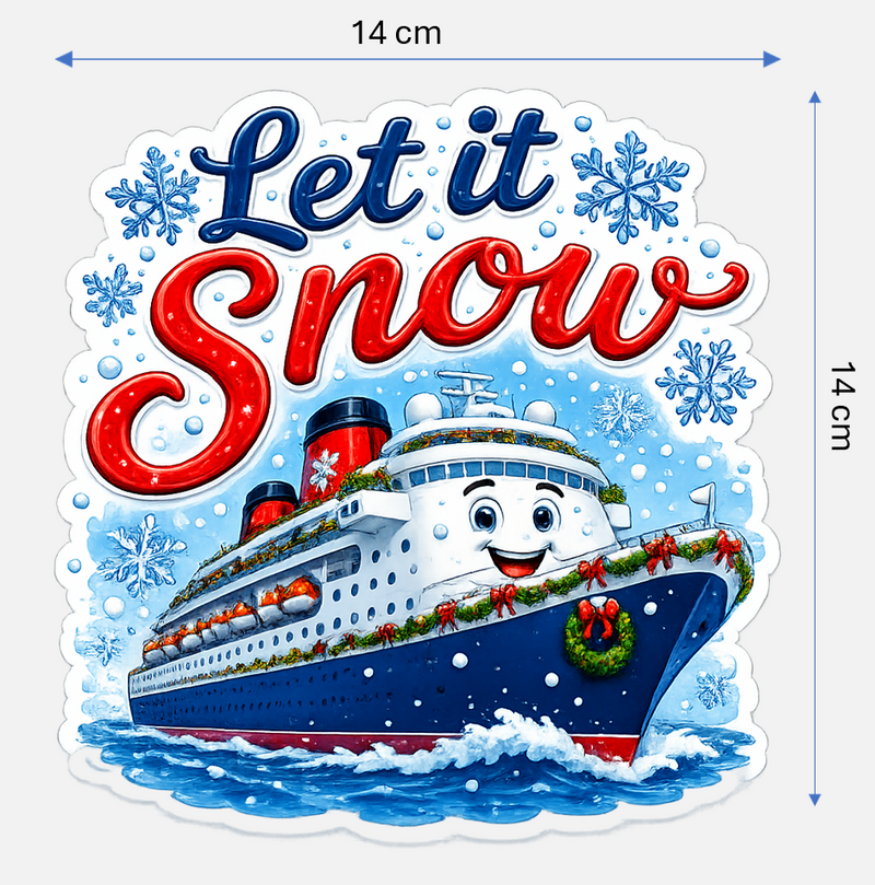 Christmas Magnetic Cruise Cabin Door Decorations - Set of 7