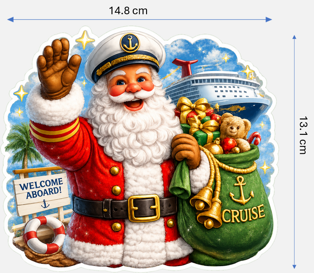 Christmas Magnetic Cruise Cabin Door Decorations - Set of 7