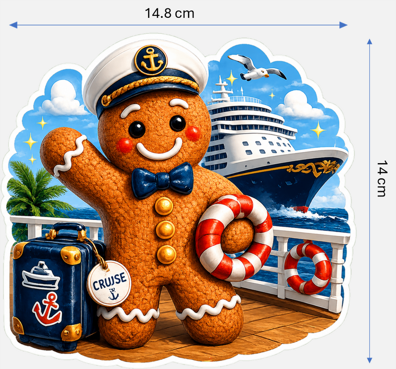 Christmas Magnetic Cruise Cabin Door Decorations - Set of 7