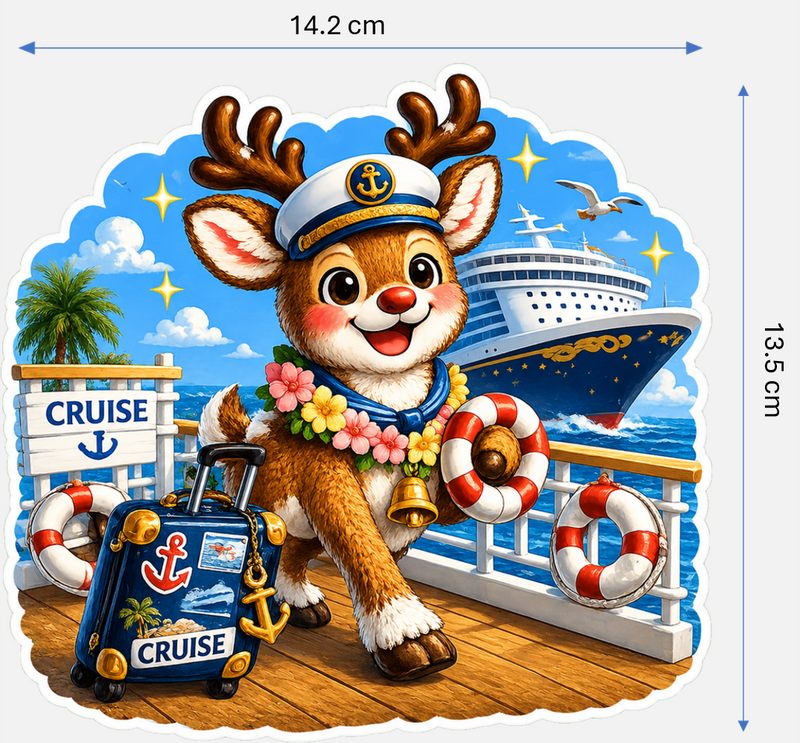 Christmas Magnetic Cruise Cabin Door Decorations - Set of 7