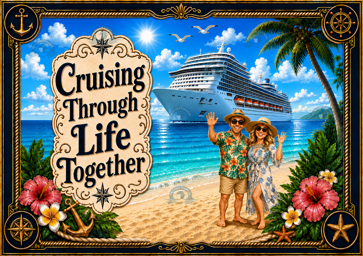 Bespoke Fun Magnetic Cruise Cabin Door Decoration - Fully customisable - Laminated