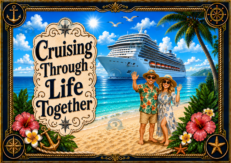 Bespoke Fun Magnetic Cruise Cabin Door Decoration - Fully customisable - Laminated