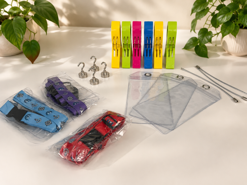 Enhanced Cruise Bundles - Magnetic Hook(s), Luggage Tag Holder(s), Towel Clips and Lanyard(s)