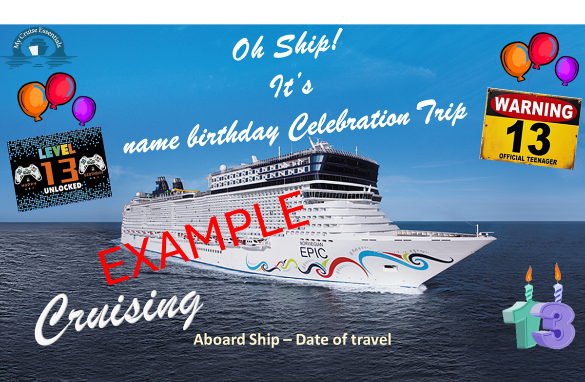 Magnetic Cruise Cabin Door Decoration - Can be customised (Laminated)