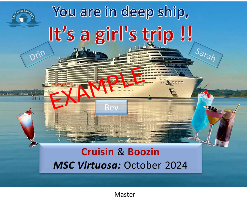 Magnetic Cruise Cabin Door Decoration - Can be customised (Laminated)