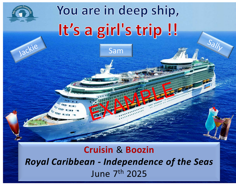 Magnetic Cruise Cabin Door Decoration - Can be customised (Laminated)