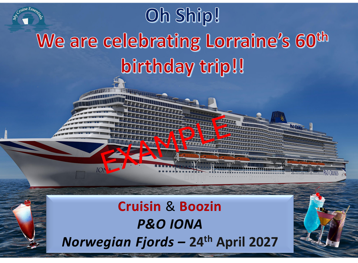 Magnetic Cruise Cabin Door Decoration - Can be customised (Laminated)