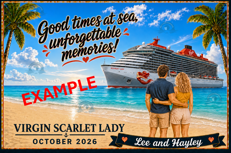 Bespoke Magnetic Cruise Cabin Door Decoration - Fully customisable - Laminated
