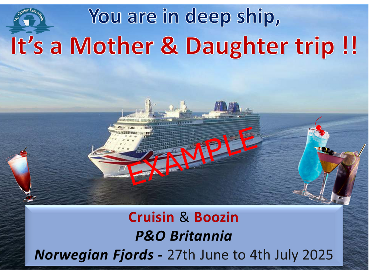 Magnetic Cruise Cabin Door Decoration - Can be customised (Laminated)