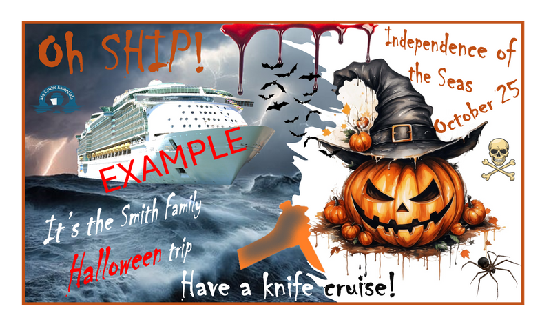 Magnetic Cruise Cabin Door Decoration - Can be customised (Laminated)