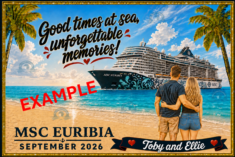 Bespoke Magnetic Cruise Cabin Door Decoration - Fully customisable - Laminated