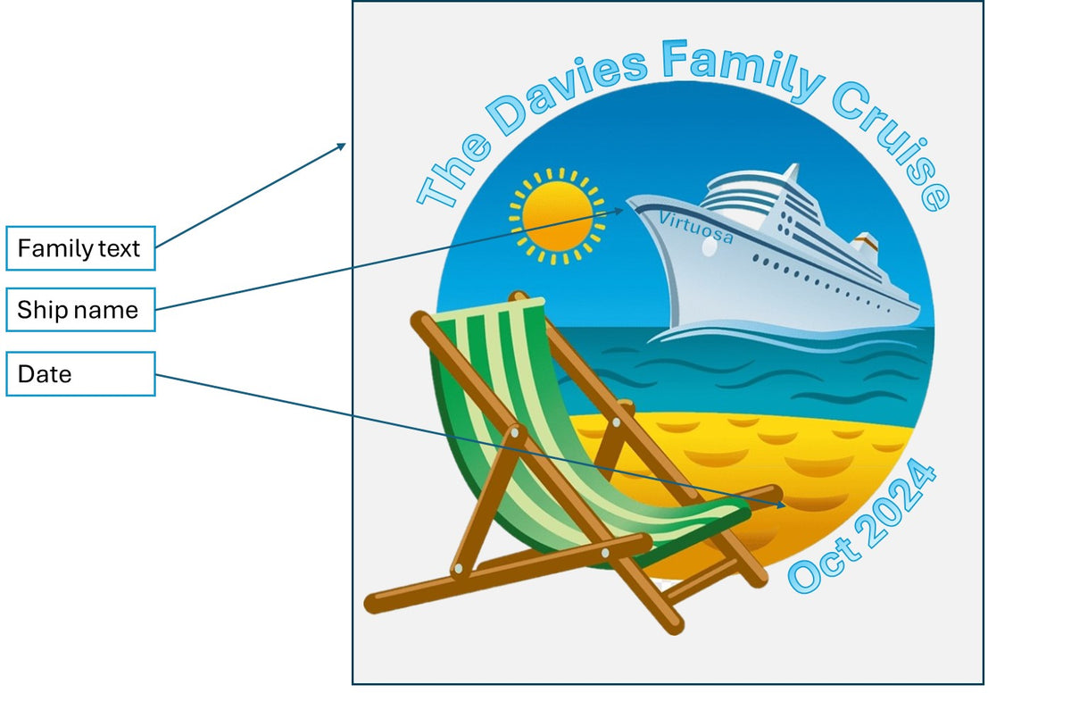 Magnetic Cruise Door Decoration - "The Family Cruise" (Laminated)