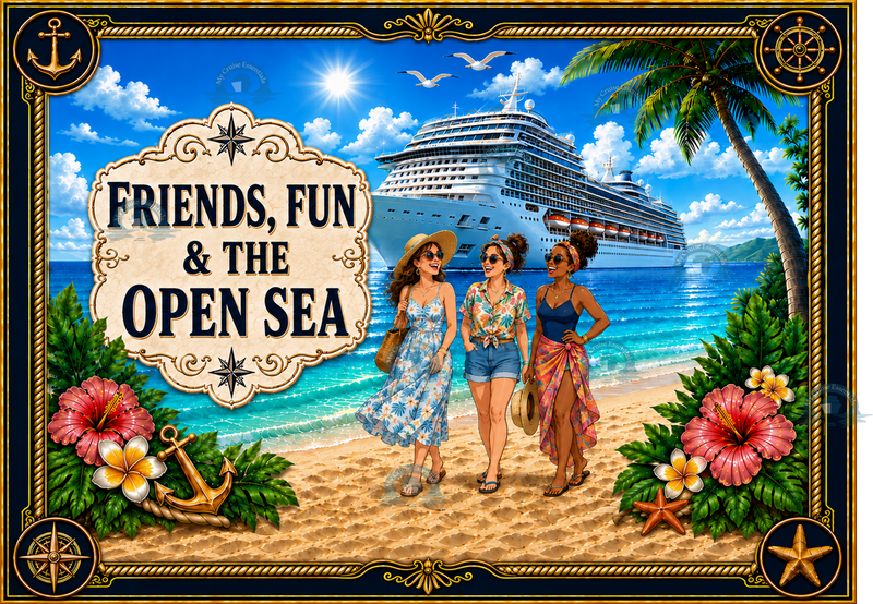 Bespoke Fun Magnetic Cruise Cabin Door Decoration - Fully customisable - Laminated