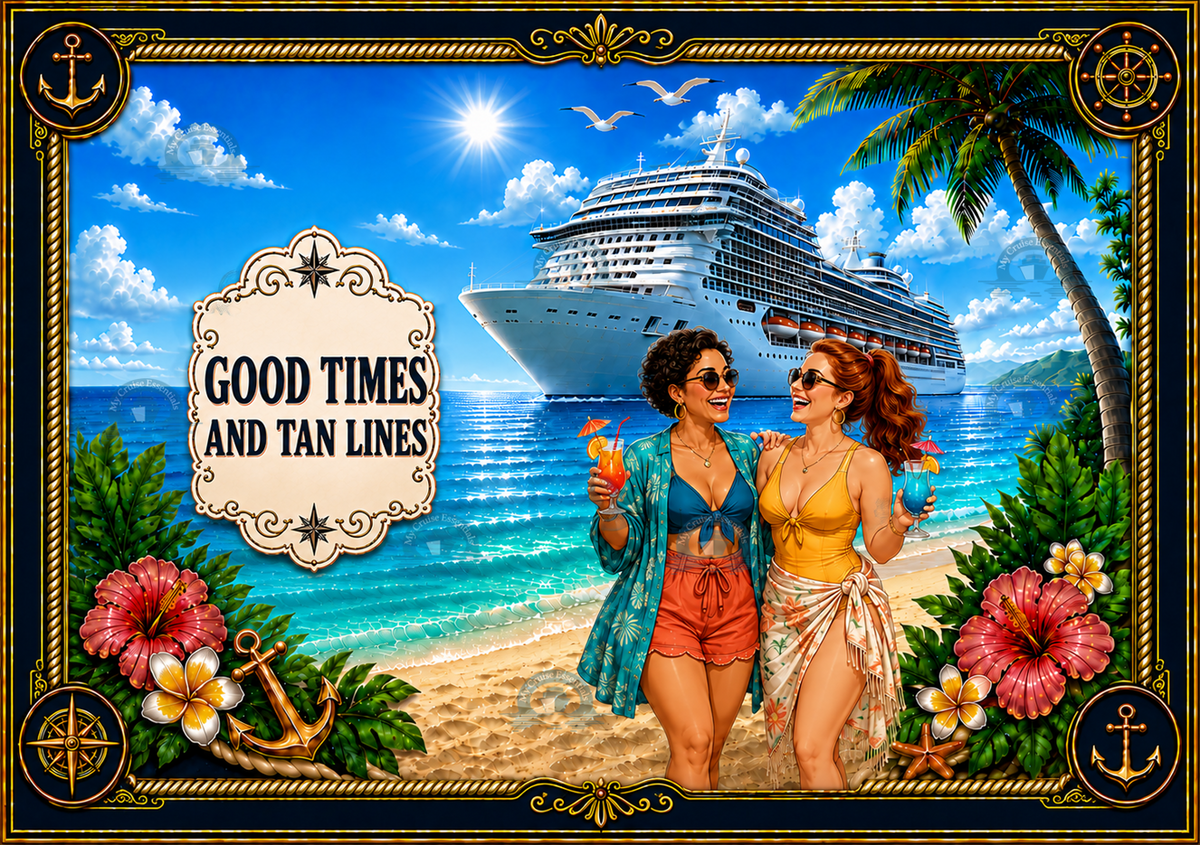 Bespoke Fun Magnetic Cruise Cabin Door Decoration - Fully customisable - Laminated