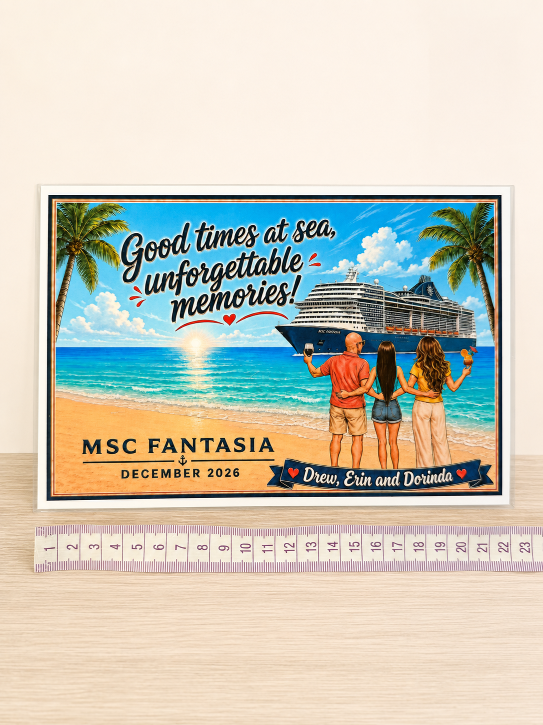 Bespoke Magnetic Cruise Cabin Door Decoration - Fully customisable - Laminated
