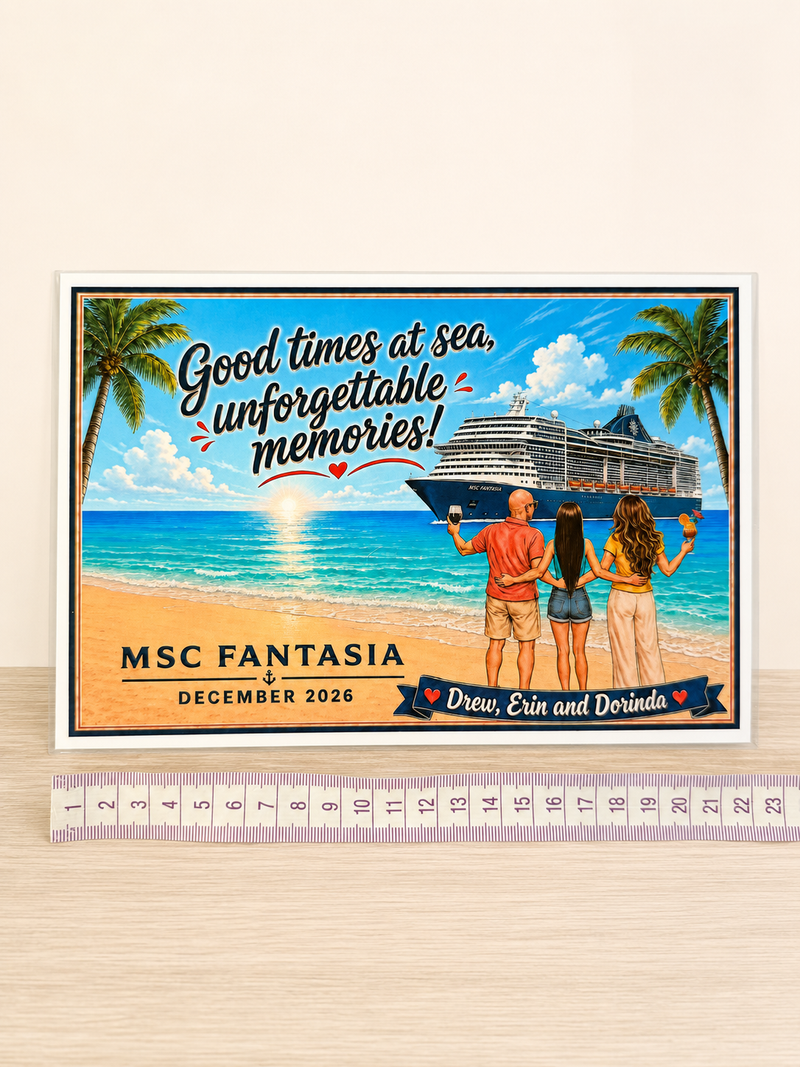 Bespoke Magnetic Cruise Cabin Door Decoration - Fully customisable - Laminated