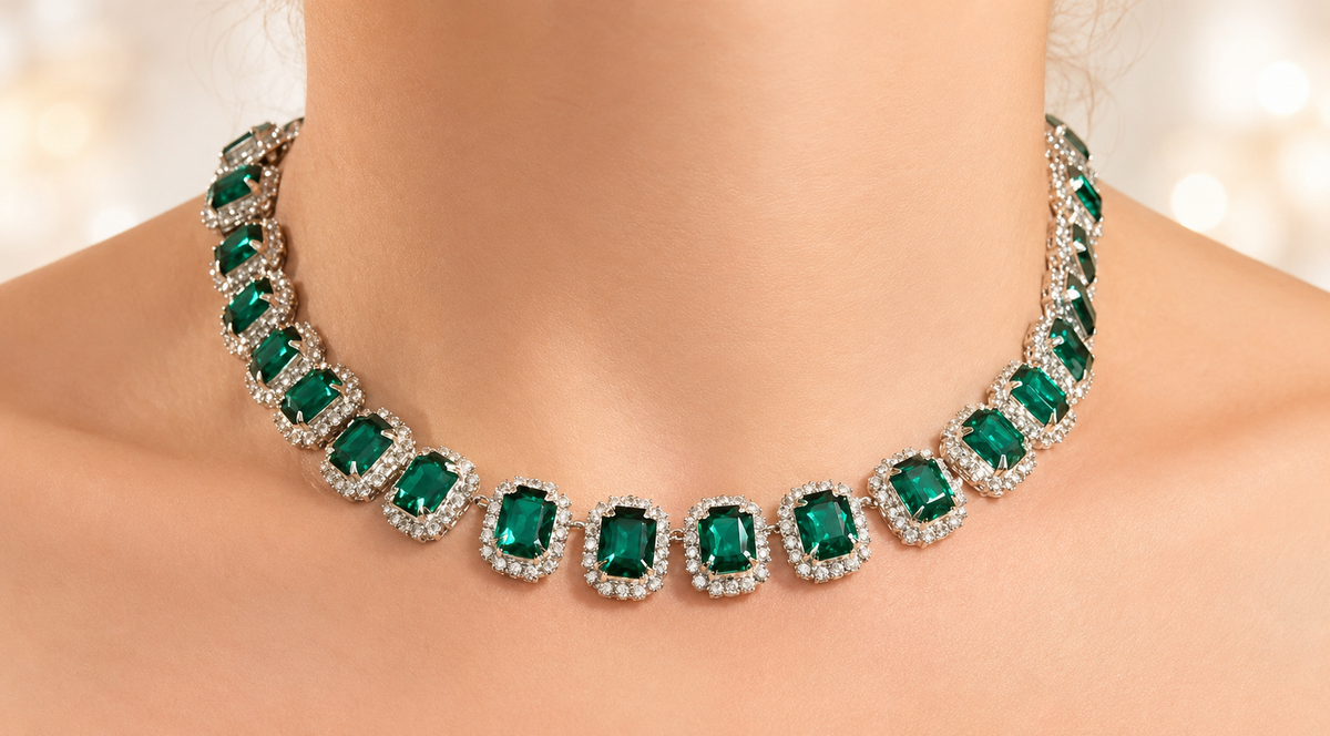 Crystal Tennis Chain Necklace - Formal Night Cruise/Party