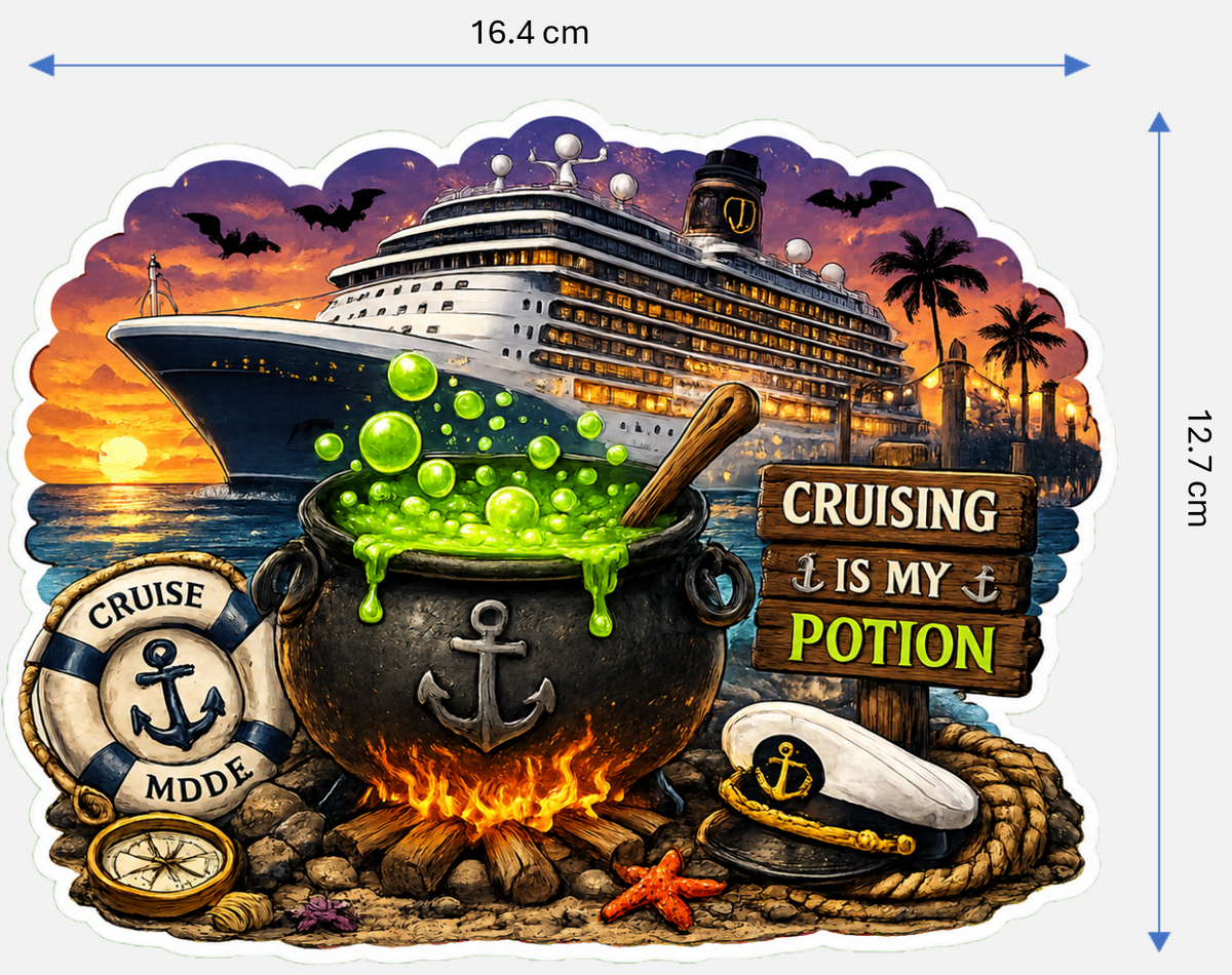 Halloween Magnetic Cruise Cabin Door Decorations - Set of 7