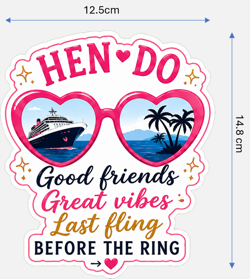 Hen Do / Party Magnetic Cruise Door Decorations - Set of 7