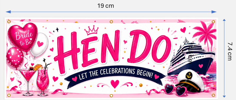 Hen Do / Party Magnetic Cruise Door Decorations - Set of 7