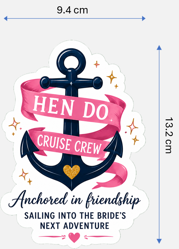 Hen Do / Party Magnetic Cruise Door Decorations - Set of 7