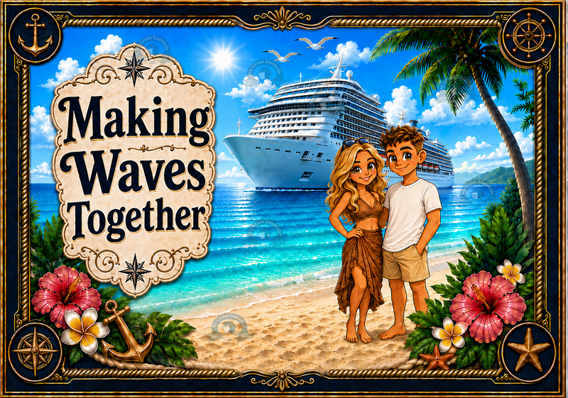 Bespoke Fun Magnetic Cruise Cabin Door Decoration - Fully customisable - Laminated