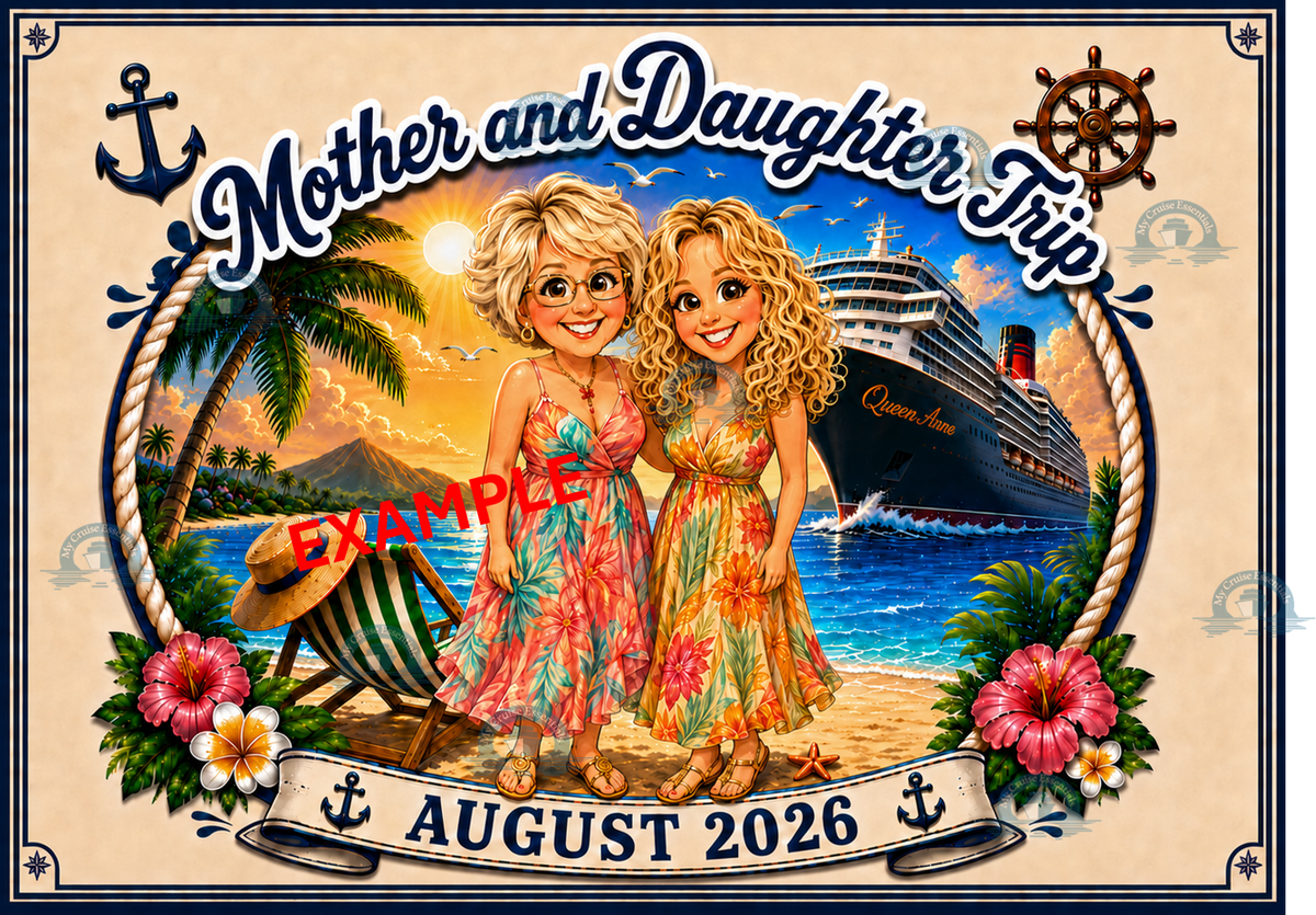 Personalised Family Cruise Cabin Door Magnetic Decoration - (Laminated)