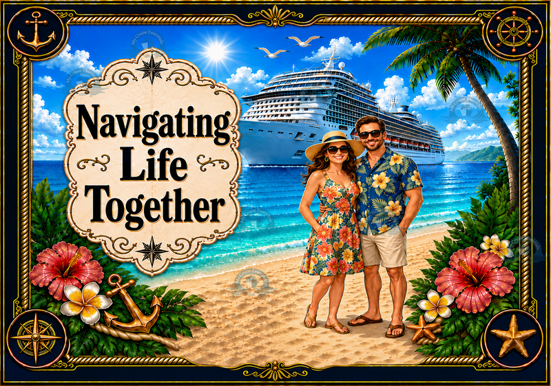 Bespoke Fun Magnetic Cruise Cabin Door Decoration - Fully customisable - Laminated