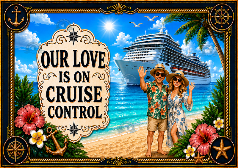 Bespoke Fun Magnetic Cruise Cabin Door Decoration - Fully customisable - Laminated