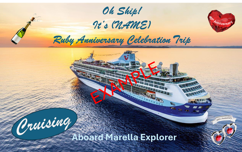 Magnetic Cruise Cabin Door Decoration - Can be customised (Laminated)