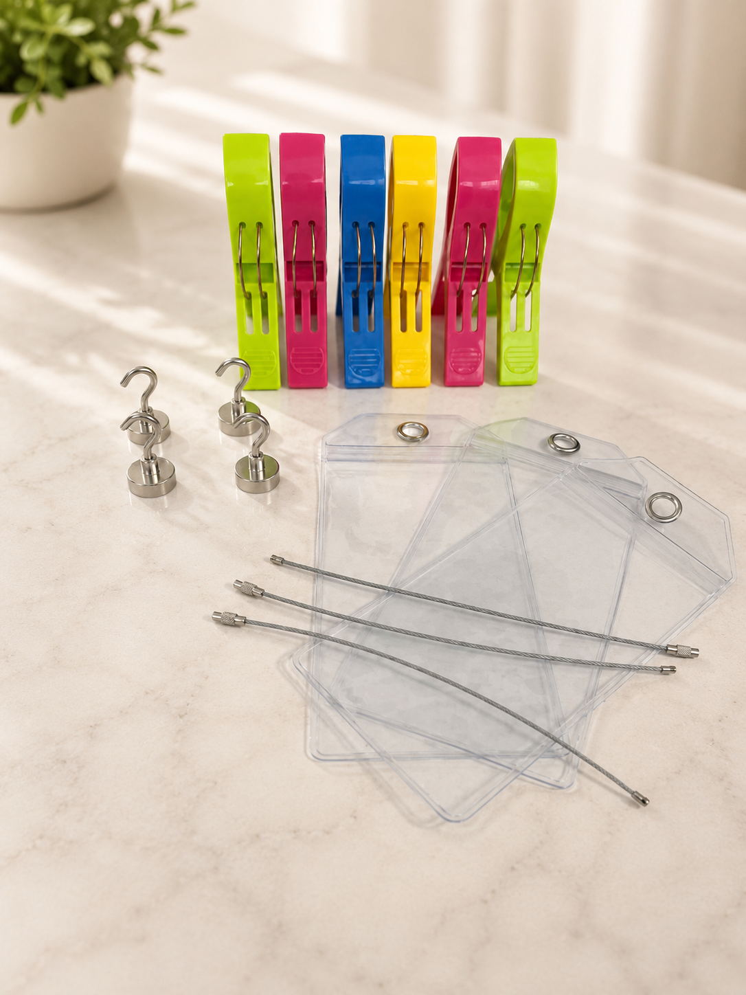 Essential Cruise Bundle - Magnetic Hooks Large Luggage Tag Holder Towel Clips