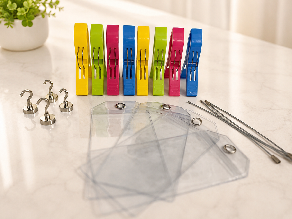 Essential Cruise Bundle - Magnetic Hooks Large Luggage Tag Holder Towel Clips