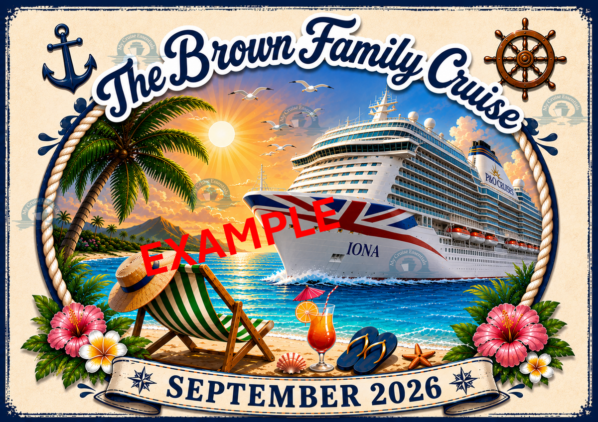 Personalised Family Cruise Cabin Door Magnetic Decoration - (Laminated)