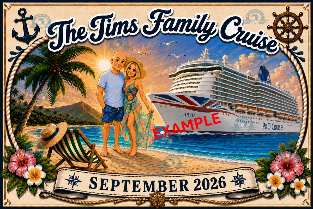Personalised Family Cruise Cabin Door Magnetic Decoration - (Laminated)