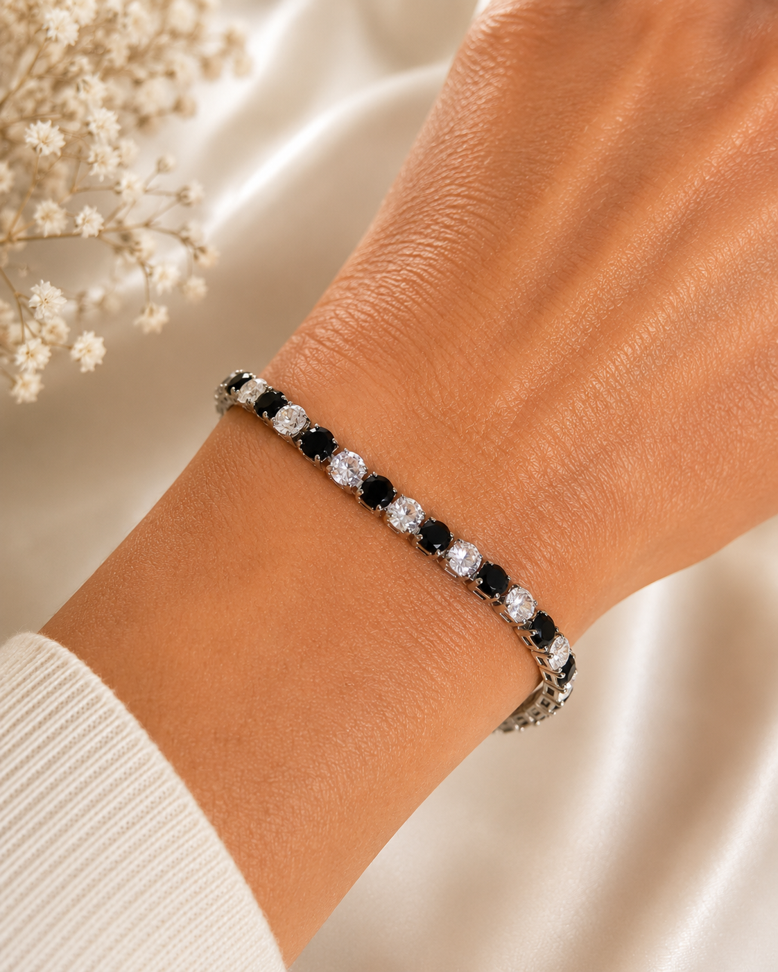 Tennis Bracelet 14K gold-plated stainless steel Diamond Zirconia Fashion Jewellery