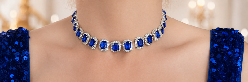 Crystal Tennis Chain Necklace - Formal Night Cruise/Party