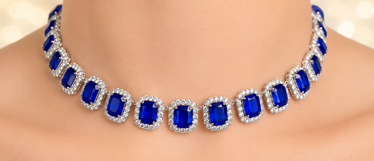 Crystal Tennis Chain Necklace - Formal Night Cruise/Party