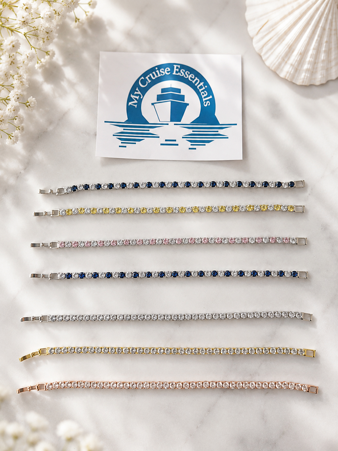 Tennis Bracelet 14K gold-plated stainless steel Diamond Zirconia Fashion Jewellery