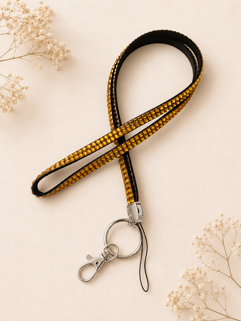 Cruise Crystal Lanyard for ID Card Badge Holder Neck Strap - Sparkly Rhinestone