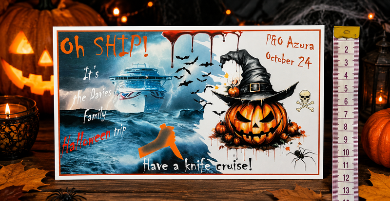 Magnetic Cruise Cabin Door Decoration - "Halloween Trip"- Can be customised (Laminated)