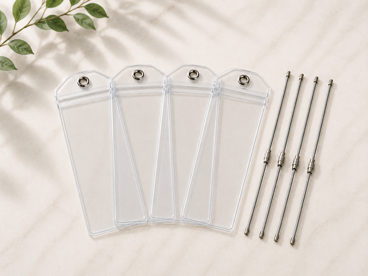 AZAMARA CRUISE Luggage Tag Holder - Clear Waterproof - Zip Seal and Steel Loop